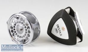 Abu Delta 3 alloy trout fly reel with quick release drum and a Shimano Ultegra Fly 78 fly reel