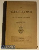 India - Die Religion Der Sikhs (The Sikh Religion) Book by Dr Ernst Trump first edition c1881
