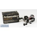 ABU Garcia Ambassadeur 6500CA multiplying reel high speed^ twin black handles^ domed end plates^