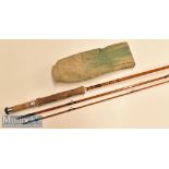 Lee & Redditch Split Cane Trout Fly Rod 9.25ft rod 3 piece^ cork handle (sections possibly