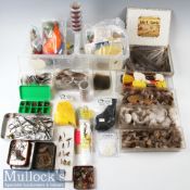 Assorted Selection of Fishing Fly Feathers and Fly Tying tools including mostly loose feathers and
