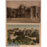 India Postcards (2) Maharaja Ranjit Singh tomb & Hazuri Bagh ^ Lahore Punjab c1900s