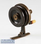 J E Miller^ Leeds ‘The Chippendale’ Patent Casting Reel 22271-1909 No7 all brass model^ single