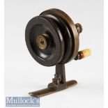 J E Miller^ Leeds ‘The Chippendale’ Patent Casting Reel 22271-1909 No7 all brass model^ single