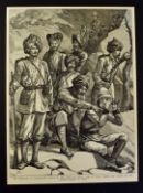 India & Punjab - The Rebellion in Afghanistan - Group of the Corps of Guides original engraving 1879