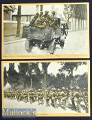 WWI Sikh Soldier Postcards - Indian Troops in France Postcards depicts Infantry Conveyed in Motor