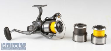 Shimano Twin Power 4000 XTR Reel and Spare Spool in two tone grey colour^ RHW^ good movement with