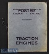 Automobilia - Traction Engines - William Foster & Co^ Lincoln. Circa early 1920s Trade Catalogue - a