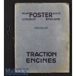 Automobilia - Traction Engines - William Foster & Co^ Lincoln. Circa early 1920s Trade Catalogue - a