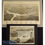 Americana – 1862 War on the Potomac in Virginia State and View of New Orleans Woodblock