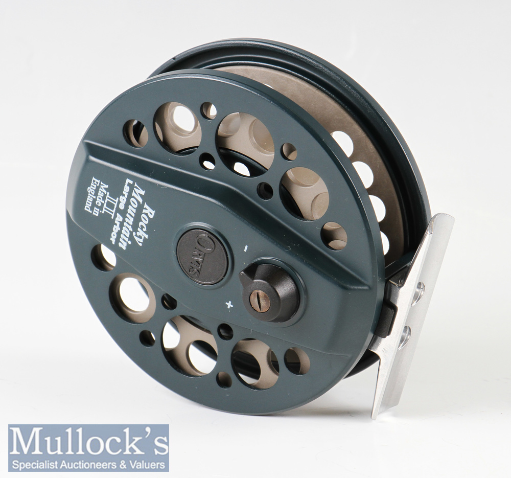 Orvis Rocky Mountain Fly Reel large Arbor II 3/4 in green finish with rear tensioner^ in maker’s box - Image 3 of 3