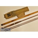 Hardy Bros 10ft 5in Palakona split cane rod and Tip Tube no. 246936 with cork handle^ marked