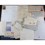 Selection of Receipts and Correspondence relating to the Estate of the late Mr Sharples including