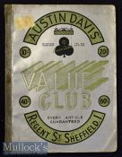 Austin Davis House Hold Goods & Fashion Catalogue^ Regent Road^ Sheffield^ Circa 1933 A large 212