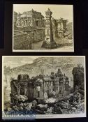 India - The Kailas in the Cave Temples of Ellora original Engraving 1876 by William Simpson