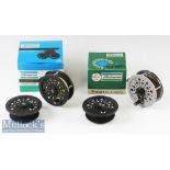 Shakespeare 3 ½” Speedex trout fly reel plus another Shakespeare 3 ½” fly reel with quick release