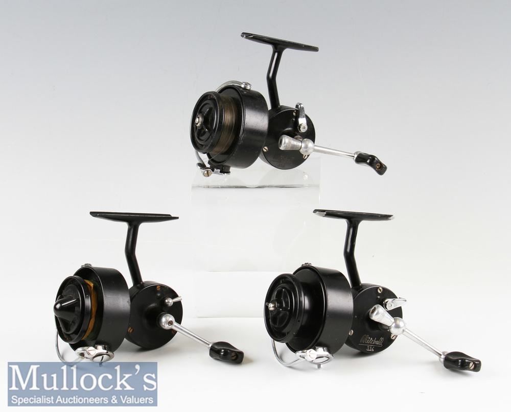 2x Mitchell 314 Spinning Reels full bail arm LHW French made and a CAP spinning reel with full