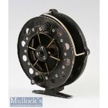 Mordex of Sheffield ‘The Merlin’ 4 ½” centrepin trotting reel with 6 spoke Aerial style drum^