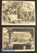 India – Two Original 1876 Engravings of the Royal Visit to Gwalior from sketches by William Simpson^