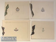 Original Indian army greeting cards (4) all embossed with ribons including 3rd battalion Punjab &