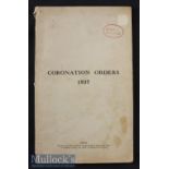 Royalty – Coronation Orders 1937 Booklet date 12 May coronation of their majesties King George VI