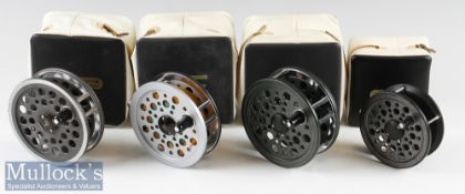 4x Shakespeare assorted Fly Reels including 4 ¼” Condex with wide drum in green finish^ 2x 4 ¼”