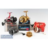 Mixed Fixed Spool Reel Selection (4) including Diamond 1000 Super Deluxe with spare spool^ Silstar