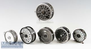 Mixed Fly Reel Selection (6) including JW Young 1535 4 ¼”^ Bruce & Walker Expert Series 3 ½” Grey’