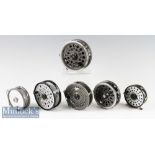 Mixed Fly Reel Selection (6) including JW Young 1535 4 ¼”^ Bruce & Walker Expert Series 3 ½” Grey’