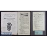 2x Graf Zeppelin Leaflets one displayed with ticket below and mounted to card^ the other loose and
