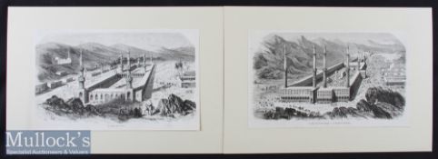 Arabia – Two Original French Engravings from a Journal dated 8th April 1854 entitled The Temple of