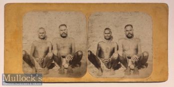 India - Original stereo view Indian mutiny & the mysterious death of Nana Sahib Rare real photo
