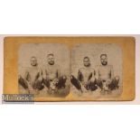 India - Original stereo view Indian mutiny & the mysterious death of Nana Sahib Rare real photo