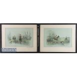 Pair of J.S. Sanderson Wills Hunting Prints entitled ‘After a Good Day’ and ‘Bringing them on’^ both