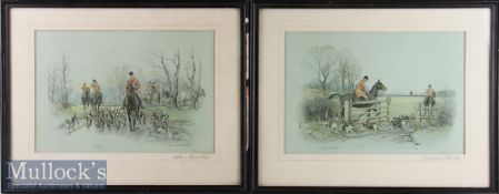 Pair of J.S. Sanderson Wills Hunting Prints entitled ‘After a Good Day’ and ‘Bringing them on’^ both