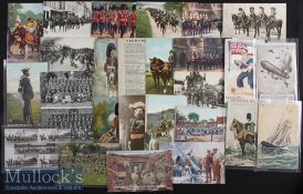 Mixed Selection of Early 20th Century Military Postcards / Real photocards includes Royal