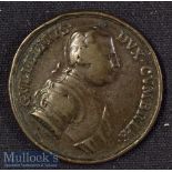 Covent Garden^ Theatre Royal^ Gallery Token 1746 The First Theatre. Obverse; The Duke of Cumberland.