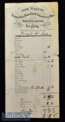 Coaching Inn Printed Bill - Devonshire Arms & Posting Inn^ Keighley 1844 Printed bill with