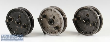 Allcock’s ‘Flick-Em Perfection’ 4” alloy trotting reel by Youngs together with 2x JW Young & Sons ‘