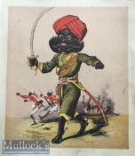India Mutiny - Original 19th century coloured lithograph scenes of the Indian mutiny showing