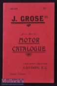 J Grose Ltd Cheapside^ London 1911 Sales Catalogue - a 32 page Motor Cycle catalogue illustrating