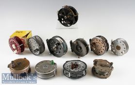 Mixed Selection of Fly Reels (11) including Precisionbilt Reels Mosquito^ Anon-Shaw 404^ Angler