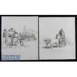 India - James Forbes 1813 Copper Plates entitled An Indian Hackeree drawn by Guzerat Oxen and