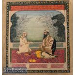India & Punjab – Sikh Miniature of the Rajah of Patiala Unusually large miniature of a ruler of