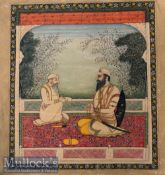 India & Punjab – Sikh Miniature of the Rajah of Patiala Unusually large miniature of a ruler of