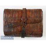G Little & Co 63 Haymarket London Tooled Leather Fly Wallet internal parchment pages^ compartment