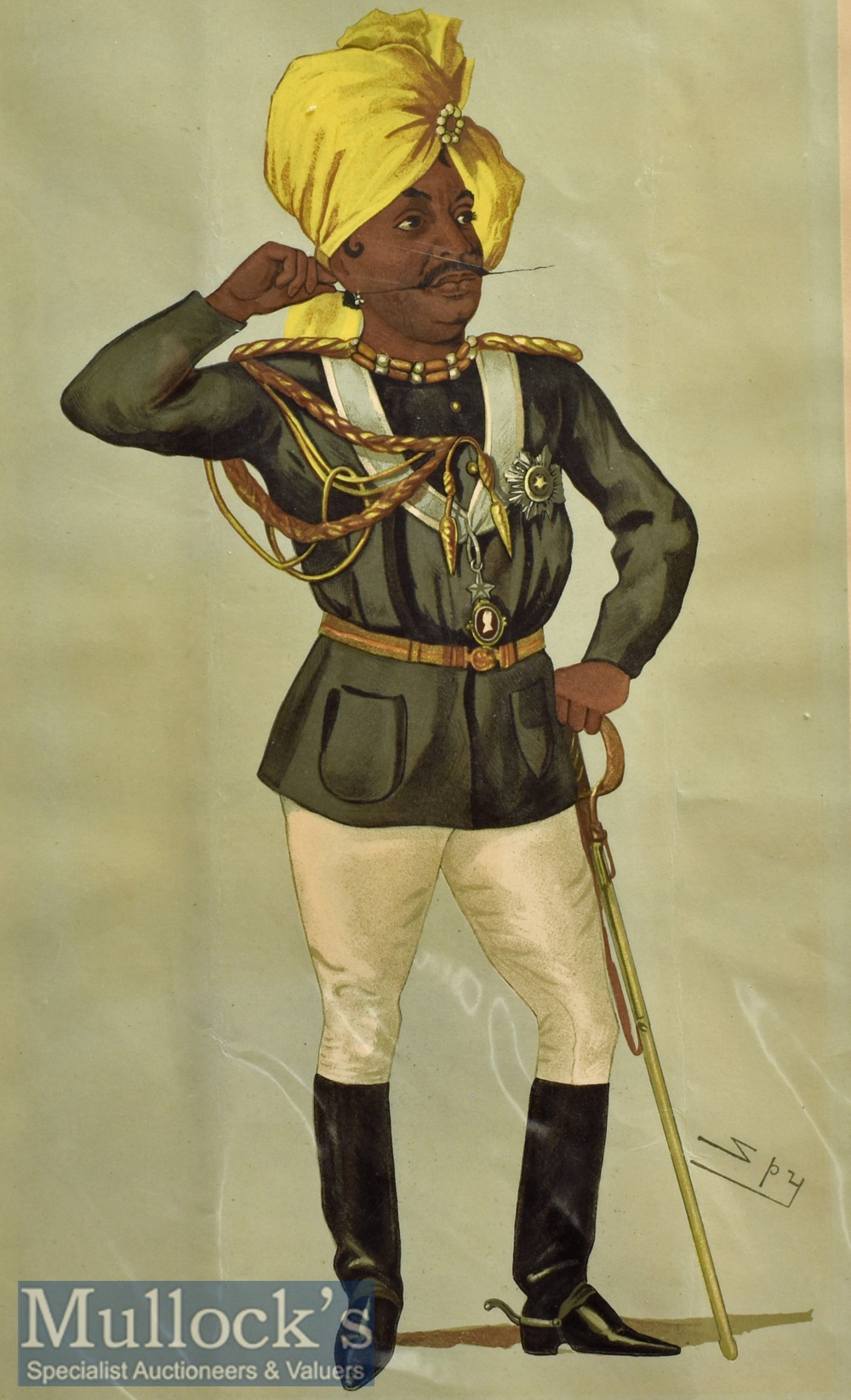 Lieutenant General Sir Pratap Singh (1845-1922) Vanity Fair Colour Print the Maharaja of Idar^