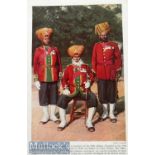 India Military Colour Print - Original colour print showing officers of the 15th Ludhiana Sikh