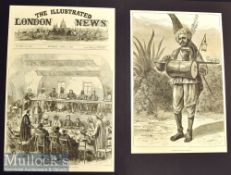 India – Two Original 1876 Engravings A Hindoo Medicant Pilgrim and A Strolling Minstrel at Madras