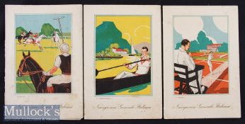 3x 1928 Steamship ‘Duilio’ Menus dated 17/18/19 December ‘The first Super Liner’ all single sheets